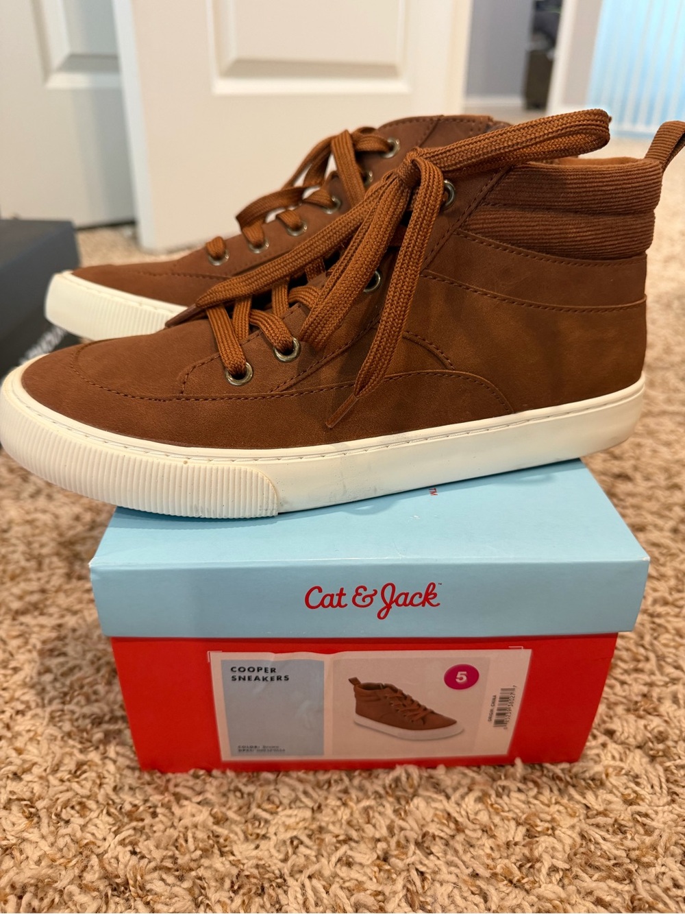 Cat & Jack Tan High-Top Sneakers